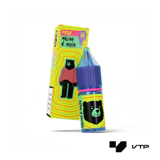 **LIQUID GO BEARS FRUX - MALINA MIĘTA 10ML 20MG -zdjęcie numer 1