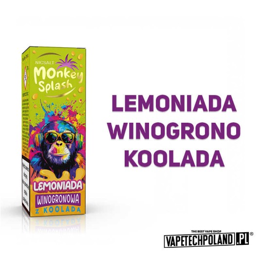 **LIQUID MONKEY - Lemoniada winogronowa Kool 20 -zdjęcie numer 2