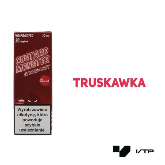 *LIQUID MVL - CUSTARD MONSTER STRAWBERY 10ML 20MG -zdjęcie numer 2
