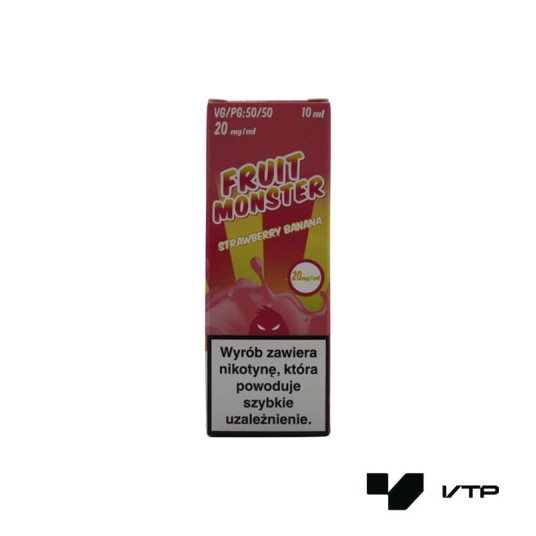 *LIQUID MVL - FRUIT MONSTER STRAW BANANA 10ML 20MG -zdjęcie numer 1