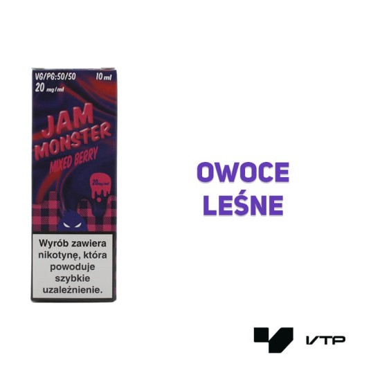 *LIQUID MVL - JAM MONSTER MIXED BERRY 10ML 20MG -zdjęcie numer 2