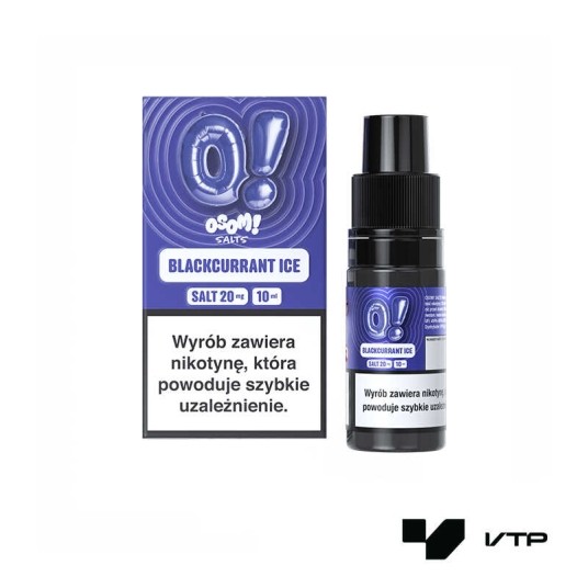 **LIQUID OSOM! SALTS - BLACKCURRANT ICE 10ML 20MG -zdjęcie numer 1
