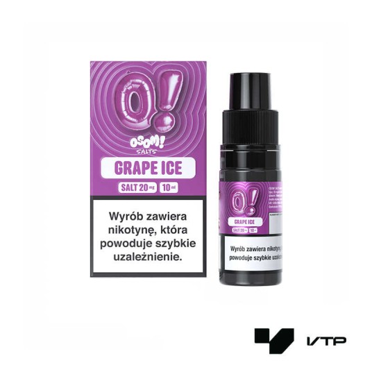 **LIQUID OSOM! SALTS - GRAPE ICE 10ML 20MG -zdjęcie numer 1