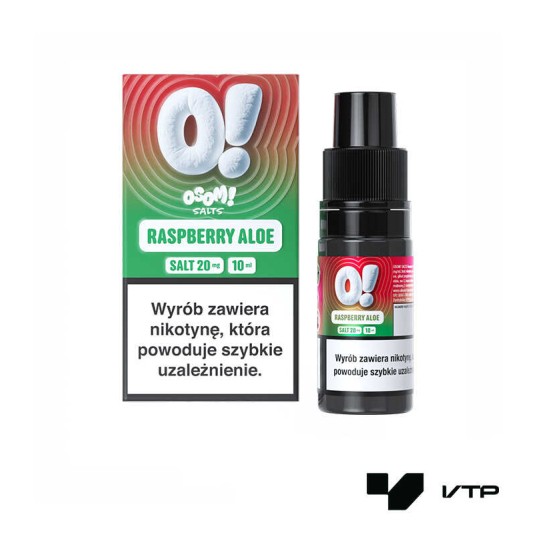 **LIQUID OSOM! SALTS - RASPBERRY ALOE 10ML 20MG -zdjęcie numer 1