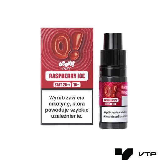 **LIQUID OSOM! SALTS - RASPBERRY ICE 10ML 20MG -zdjęcie numer 1