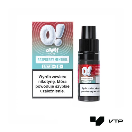 **LIQUID OSOM! SALTS - RASPBERRY MENTHOL 10ML 20MG -zdjęcie numer 1
