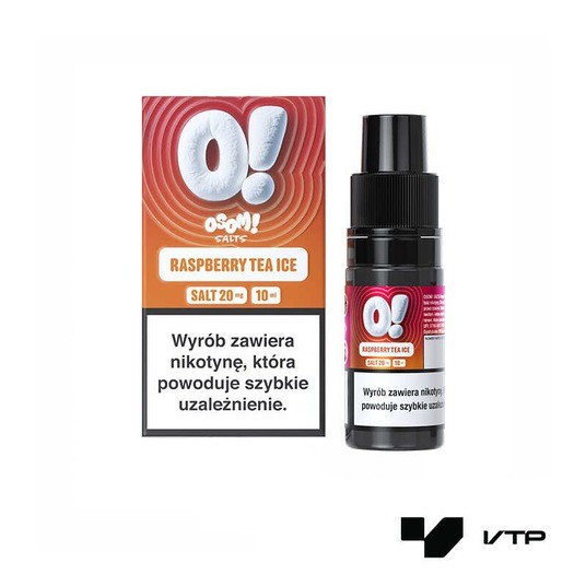 **LIQUID OSOM! SALTS - RASPBERRY TEA ICE 10ML 20MG -zdjęcie numer 1