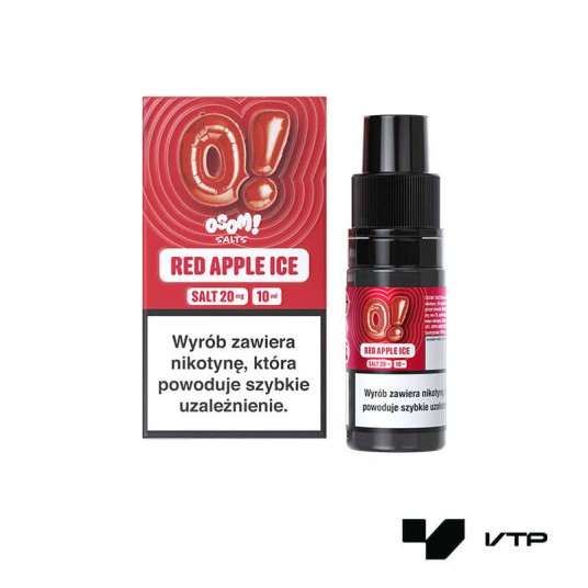 **LIQUID OSOM! SALTS - RED APPLE ICE 10ML 20MG -zdjęcie numer 1