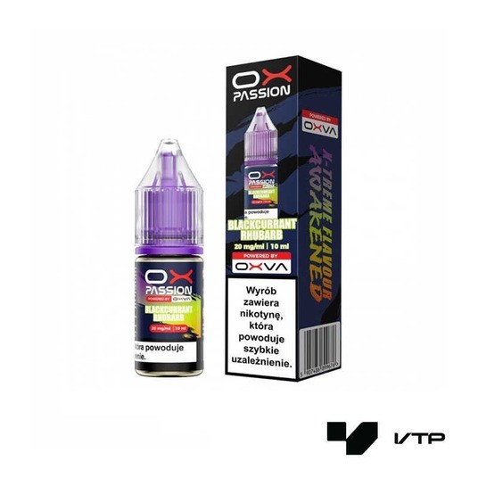 **LIQUID OX PASSION 20MG 10ML - BLACKCURRANT RHUBARB -zdjęcie numer 1