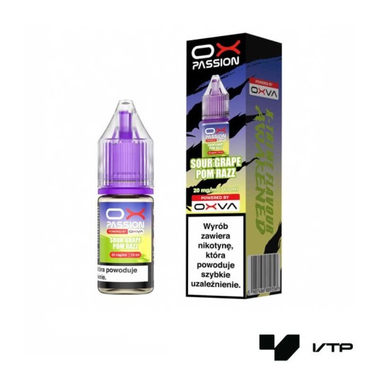 **LIQUID OX PASSION 20MG 10ML - SOUR GRAPE POM RAZ -zdjęcie numer 1
