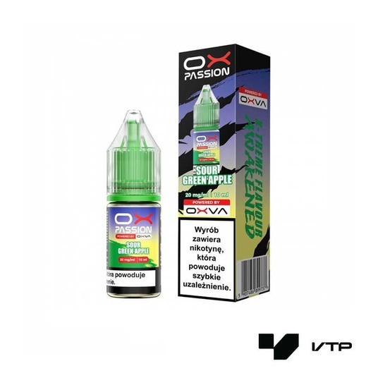 **LIQUID OX PASSION 20MG 10ML - SOUR GREEN APPLE -zdjęcie numer 1