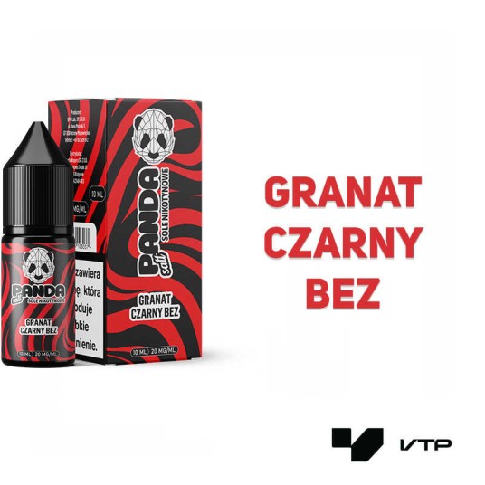 *LIQUID PANDA SALT - GRANAT CZARNY BEZ 10ML 20MG -zdjęcie numer 2