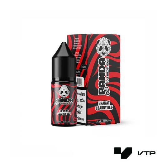 *LIQUID PANDA SALT - GRANAT CZARNY BEZ 10ML 20MG -zdjęcie numer 1