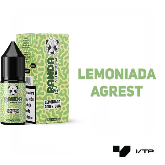 *LIQUID PANDA SALT - LEMONIADA AGREST 10ML 20MG -zdjęcie numer 2