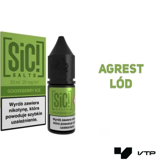 *Liquid Sic! - Gooseberry Ice 10ML 20MG -zdjęcie numer 2