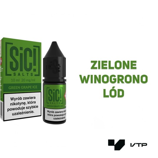 **Liquid Sic! - Green Grape Ice 10ML 20MG -zdjęcie numer 2