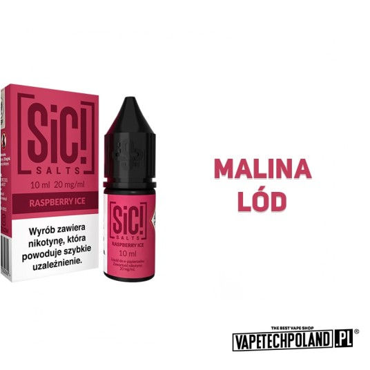 *Liquid Sic! - Raspberry Ice 10ML 20MG -zdjęcie numer 2