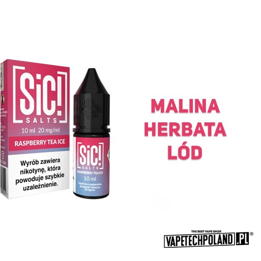 *Liquid Sic! - Raspberry Tea Ice 10ML 20MG -zdjęcie numer 2
