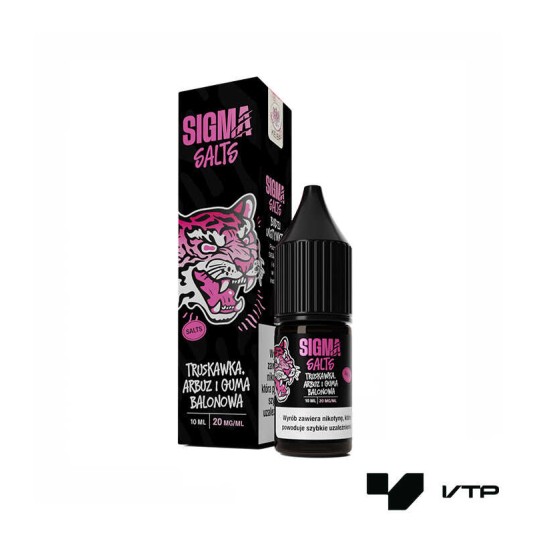 **LIQUID SIGMA SALT - TRUSKAWKA GUMA BALON ARBUZ -zdjęcie numer 1