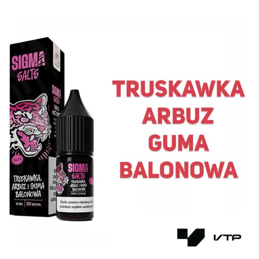 LIQUID SIGMA SALT - TRUSKAWKA GUMA BALONOWA ARBUZ -zdjęcie numer 2