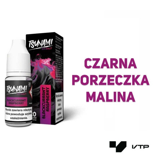 *Liquid Tsunami Salt - Blackcurrant Rasp 10ML 20MG -zdjęcie numer 2