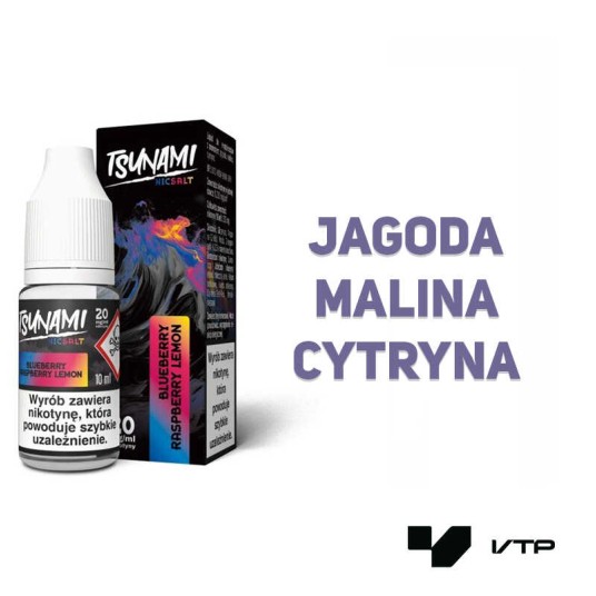 *Liquid Tsunami Salt - Blue Rasp Lemon 10ML 20MG -zdjęcie numer 2