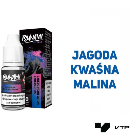 *Liquid Tsunami Salt - Blue Sour Rasp 10ML 20MG -zdjęcie numer 2