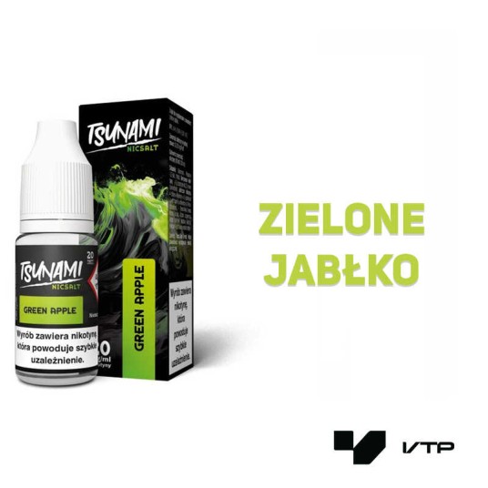 *Liquid Tsunami Salt - Green Apple 10ML 20MG -zdjęcie numer 2
