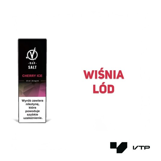 *LIQUID VBAR SALT - CHERRY ICE 10ML 20MG -zdjęcie numer 2