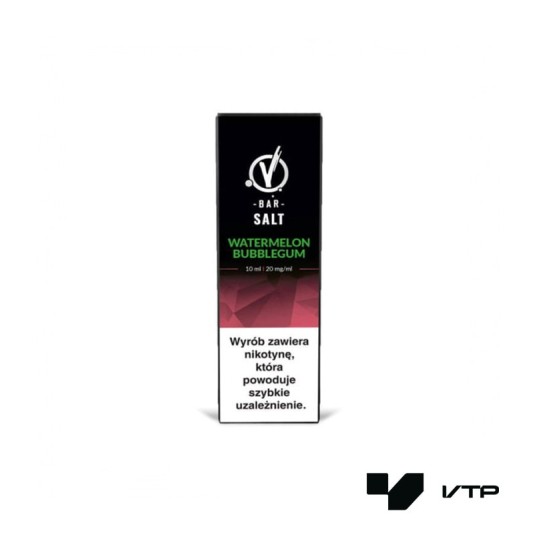 *LIQUID VBAR SALT - WATERMELON BUBBLEGUM 10ML 20MG -zdjęcie numer 1