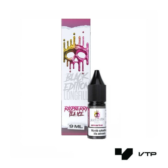 **LONGFILL DARK LINE BLACK - RASPBERRY TEA ICE 9ML -zdjęcie numer 1