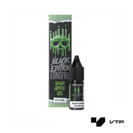 **LONGFILL DARK LINE BLACK - SOUR APPLE ICE 9ML -zdjęcie numer 1