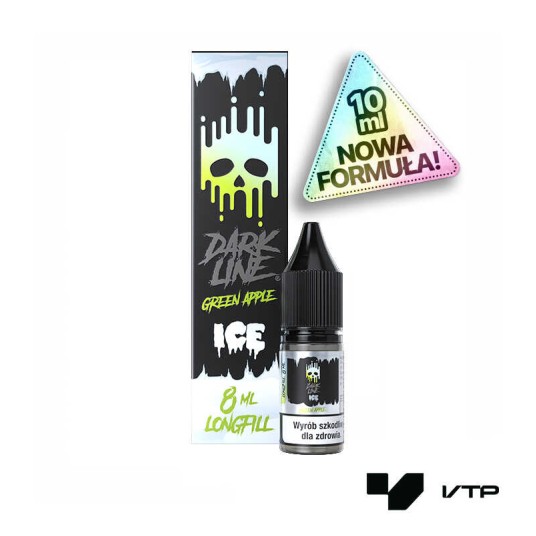 *Longfill DARK LINE ICE - GREEN APPLE 8/10ML (NR) -zdjęcie numer 1