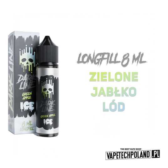 *Longfill DARK LINE ICE - GREEN APPLE 8ML -zdjęcie numer 2