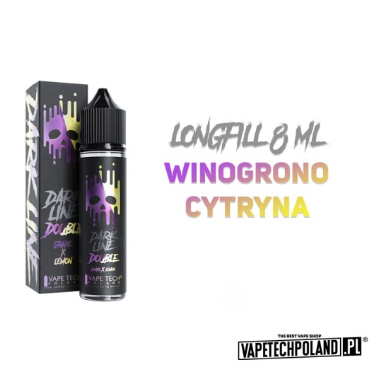 *Longfill DOUBLE DARK LINE - GRAPE x LEMON 8ML -zdjęcie numer 2