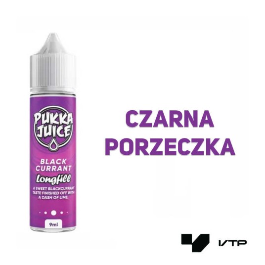 *Longfill PUKKA JUICE - BLACKCURRANT 9ml -zdjęcie numer 2