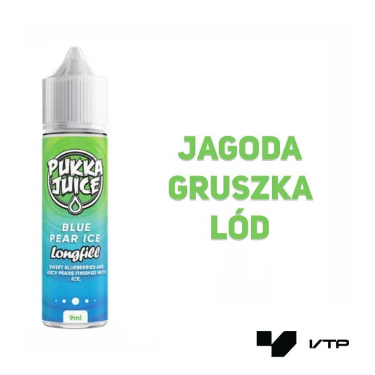 *Longfill PUKKA JUICE - BLUE PEAR ICE 9ml -zdjęcie numer 2