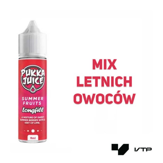 *Longfill PUKKA JUICE - SUMMER FRUITS 9ml -zdjęcie numer 2