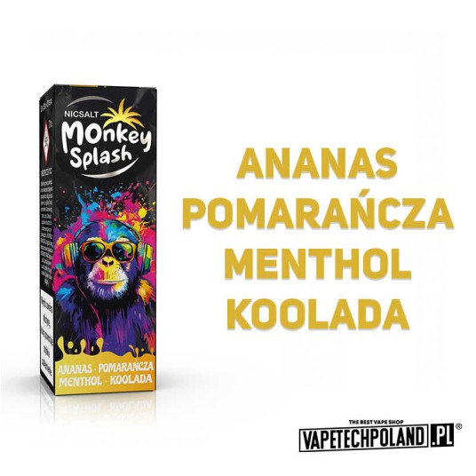 *MONKEY SPLASH - Ananas Pomarańcza Menthol Koolad -zdjęcie numer 2