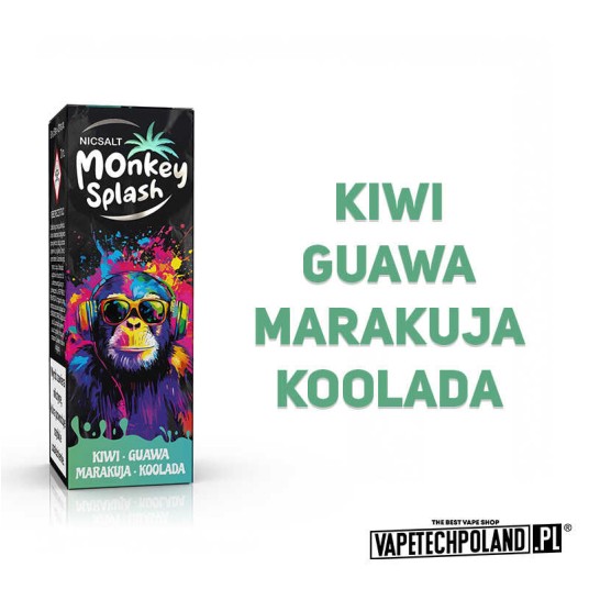 *MONKEY SPLASH - Kiwi Guawa Marakuja Koolada 20MG -zdjęcie numer 2
