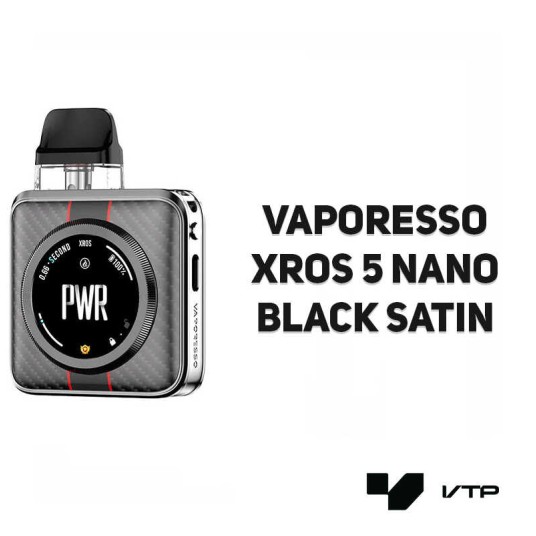 *POD VAPORESSO XROS 5 NANO - BLACK SATIN -zdjęcie numer 2