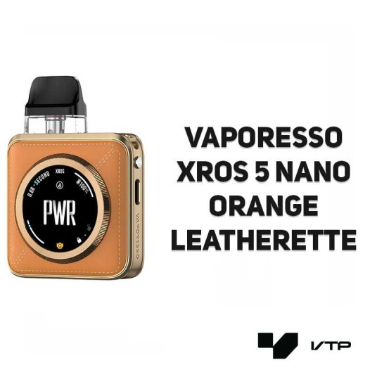*POD VAPORESSO XROS 5 NANO - ORANGE LEATHERETT -zdjęcie numer 2