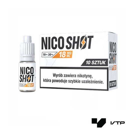 **Shot nikotynowy NICO SHOT 70/30 10ML 18MG -zdjęcie numer 1