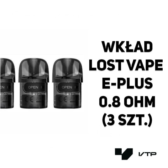 Wkład - Lost Vape E-Plus 0.8ohm (3szt.) -zdjęcie numer 2