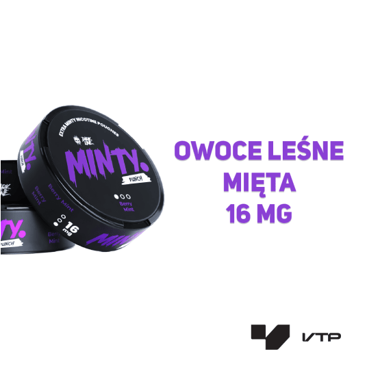 Woreczki Nik. Dark Line MINTY - Berry Mint 16MG -zdjęcie numer 2