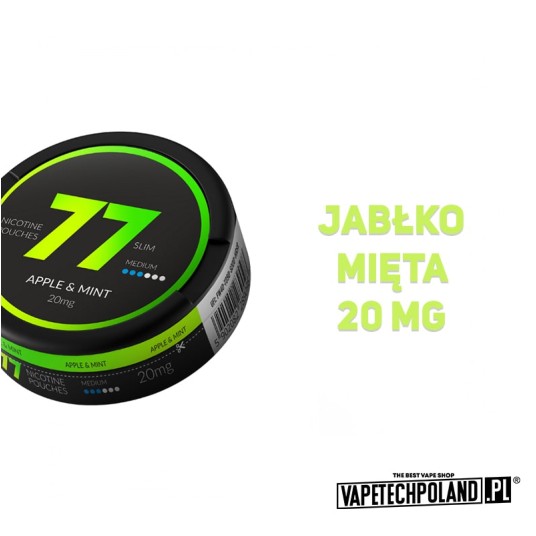**Woreczki Nikotynowe 77 - Apple & Mint 20MG -zdjęcie numer 2
