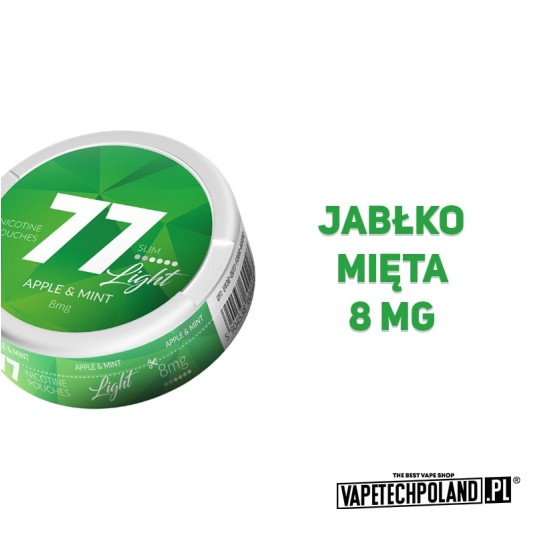 Woreczki Nikotynowe 77 - Apple & Mint 8MG -zdjęcie numer 2