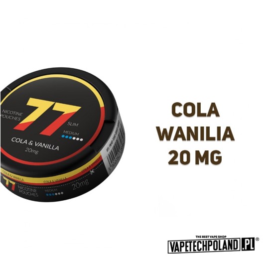 Woreczki Nikotynowe 77 - Cola & Vanilla 20MG -zdjęcie numer 2