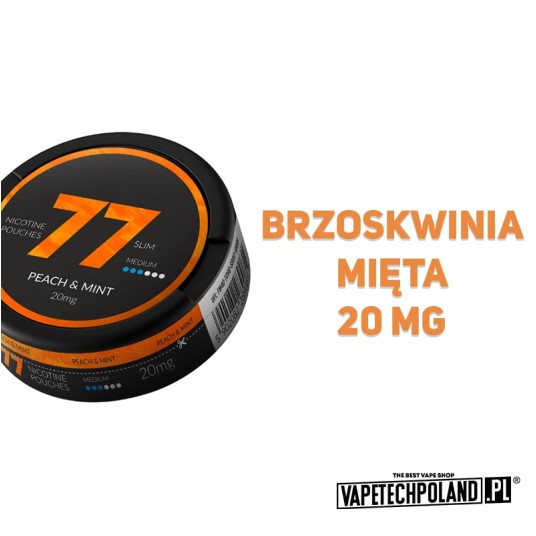 **Woreczki Nikotynowe 77 - Peach & Mint 20MG -zdjęcie numer 2