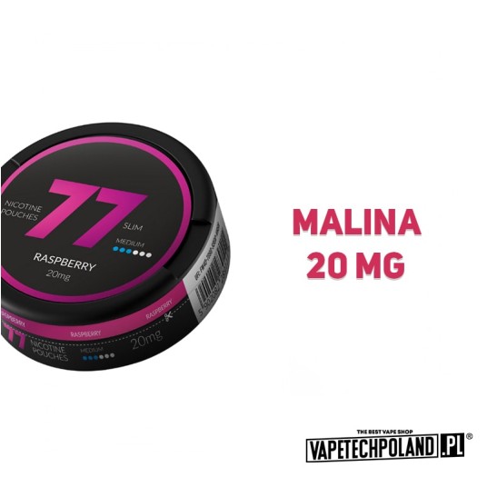 Woreczki Nikotynowe 77 - Raspberry 20MG -zdjęcie numer 2